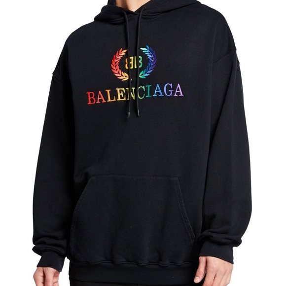 Balenciaga Rainbow Logo Hoodie - Picture 3 of 5